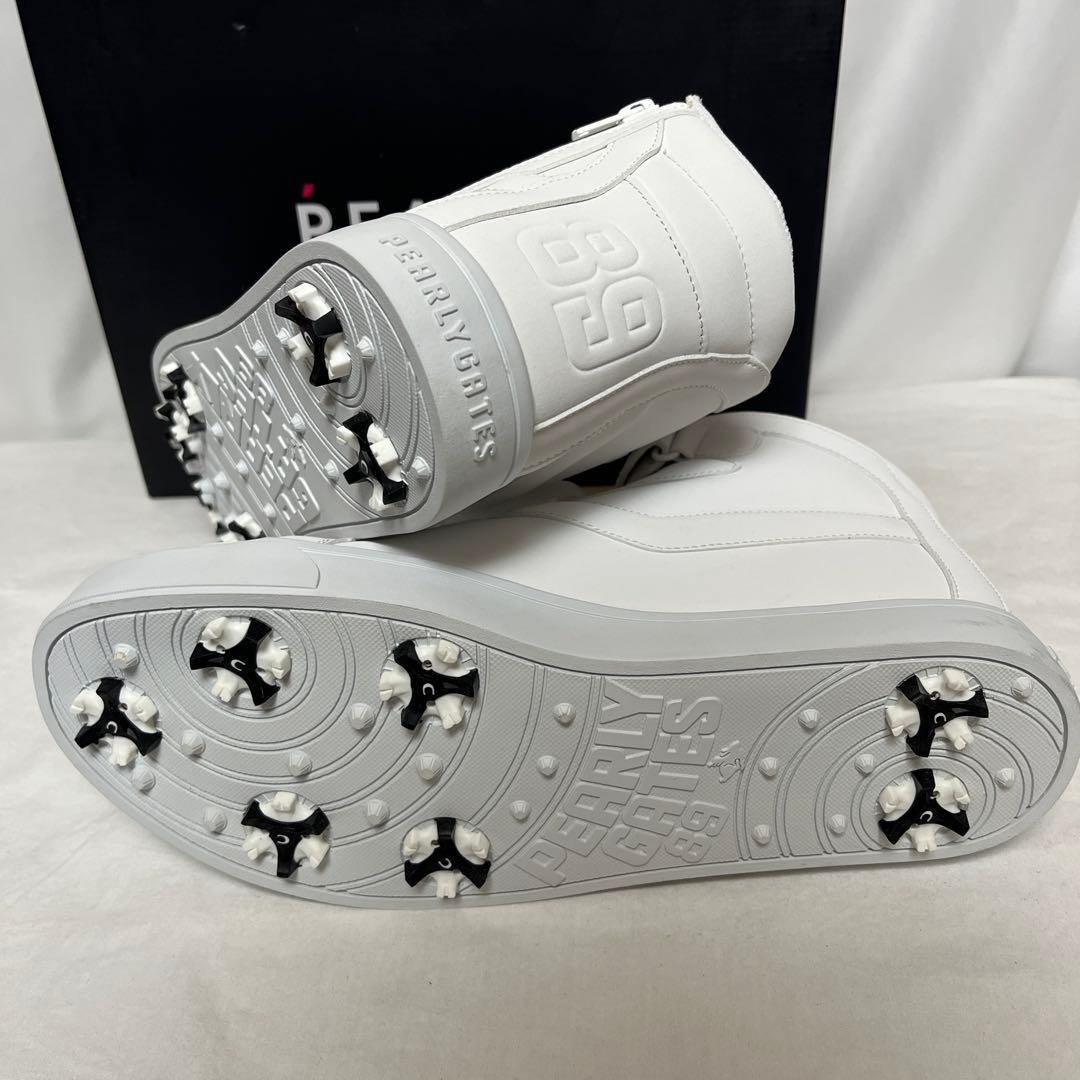 新品 PEARLY GATES ハイカット ゴルフシューズ 白27.5cm