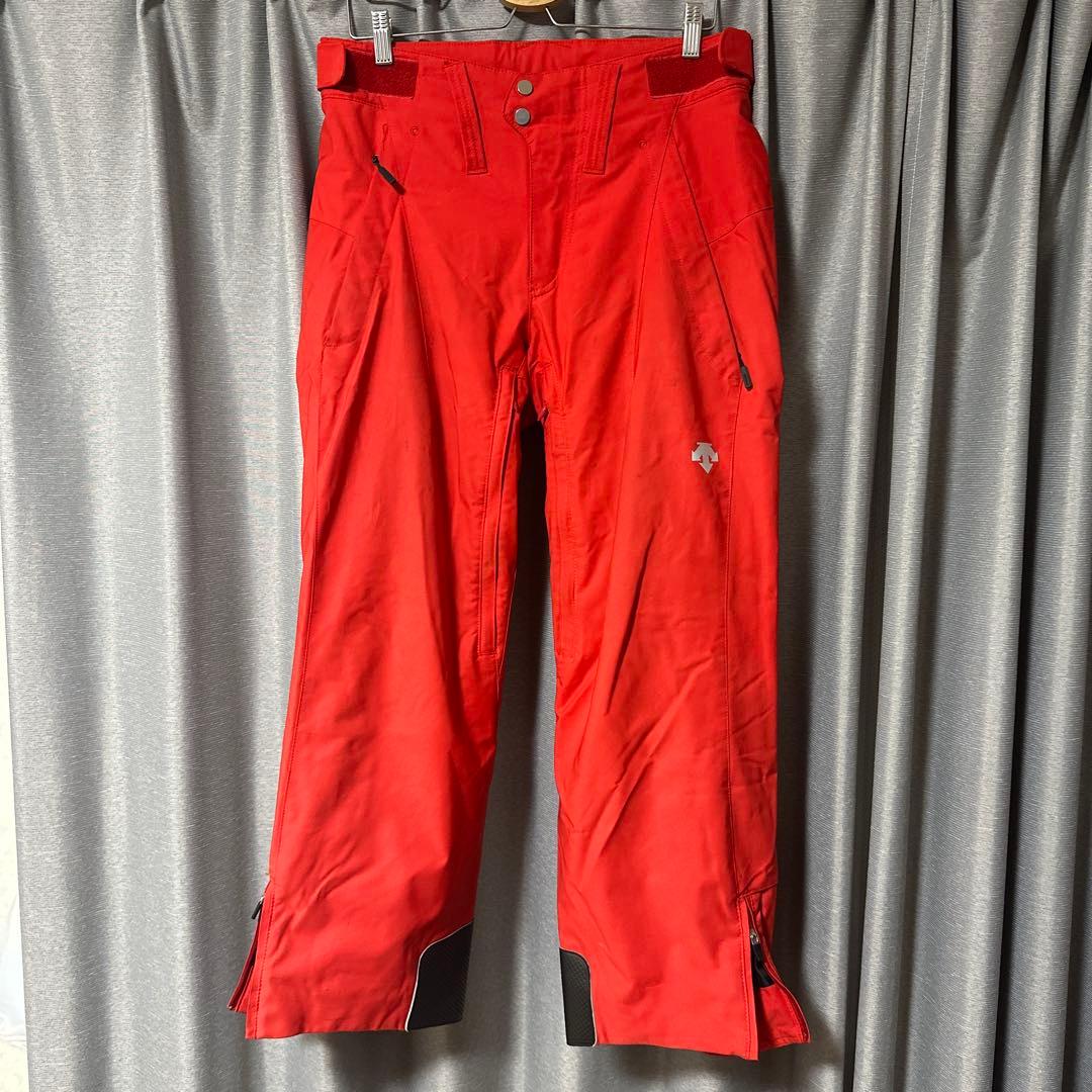 DESCENTE メンズ　M スキーウェア　上下セット　赤　スノボー