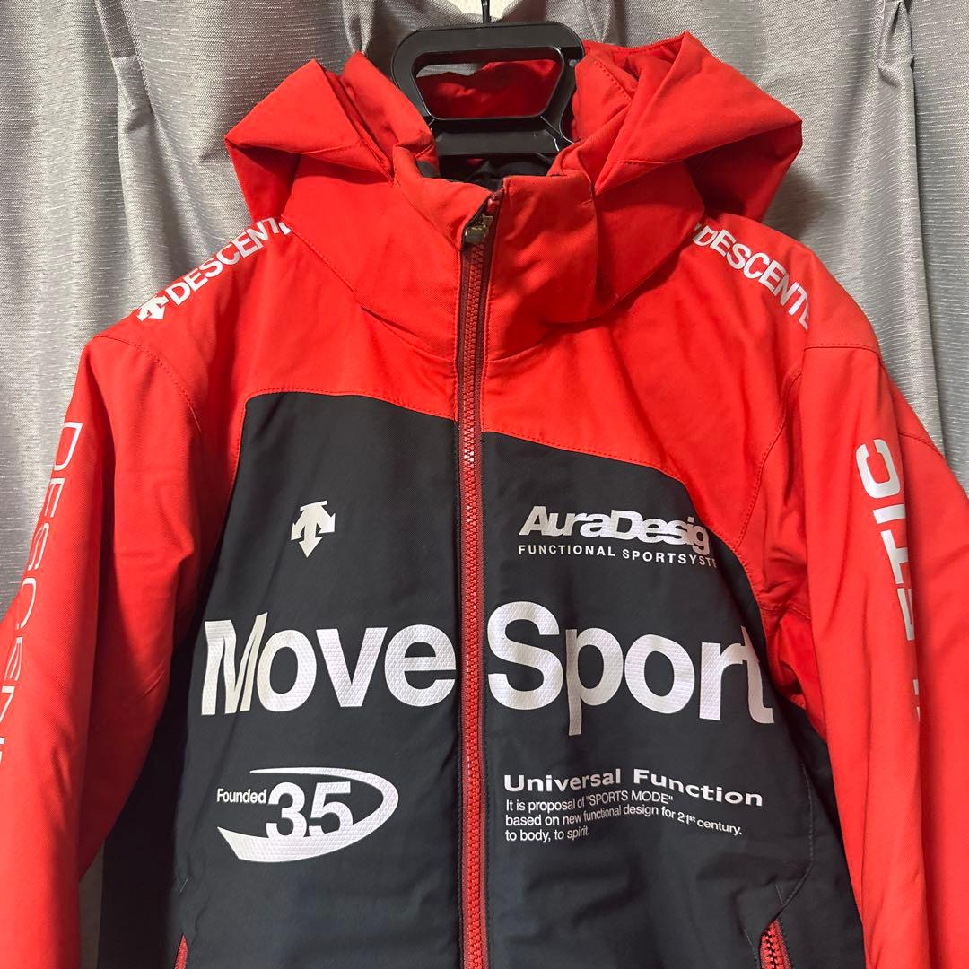 DESCENTE メンズ　M スキーウェア　上下セット　赤　スノボー