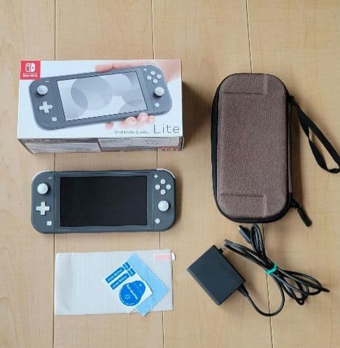 Nintendo Switch Lite グレー本体ケース充電器保護フィルムつき