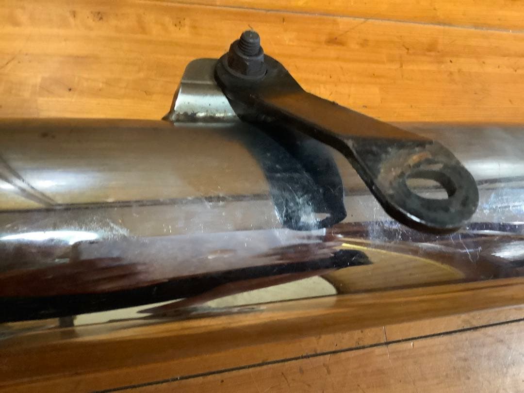 ドラッグスター400クラシック 2in1マフラー 極太スラッシュカットマフラー