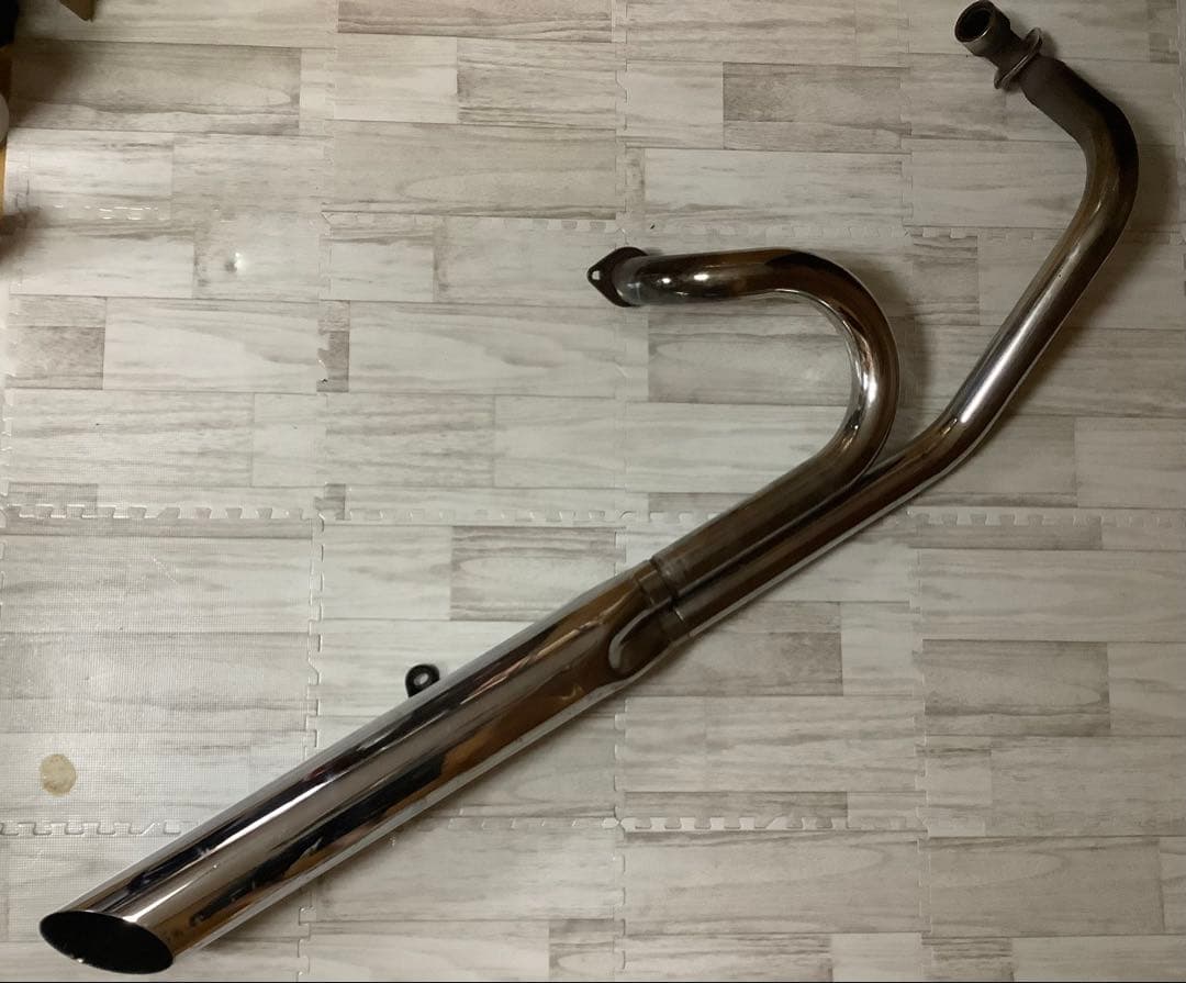 ドラッグスター400クラシック 2in1マフラー 極太スラッシュカットマフラー