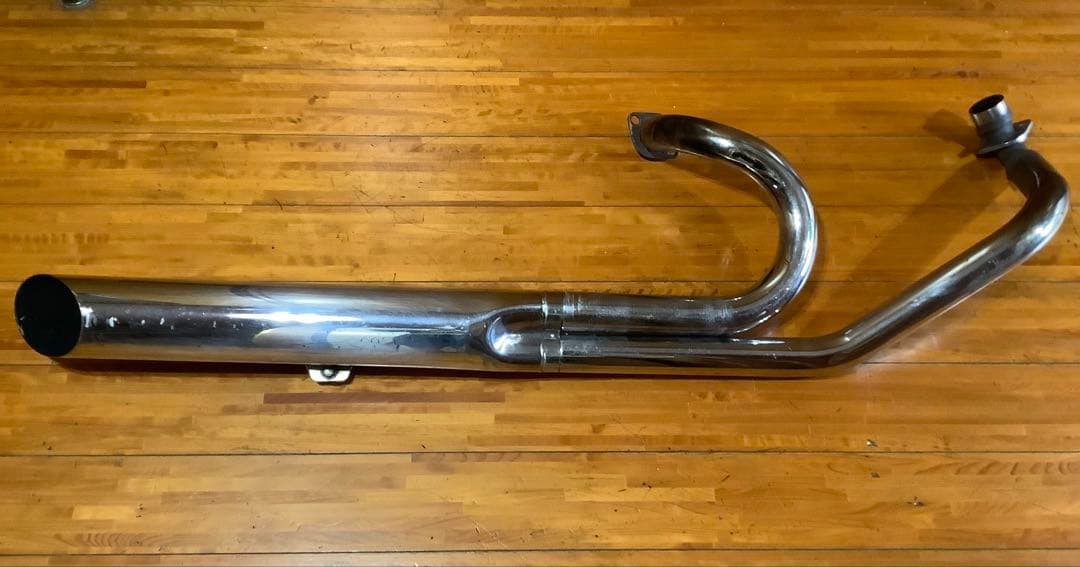 ドラッグスター400クラシック 2in1マフラー 極太スラッシュカットマフラー