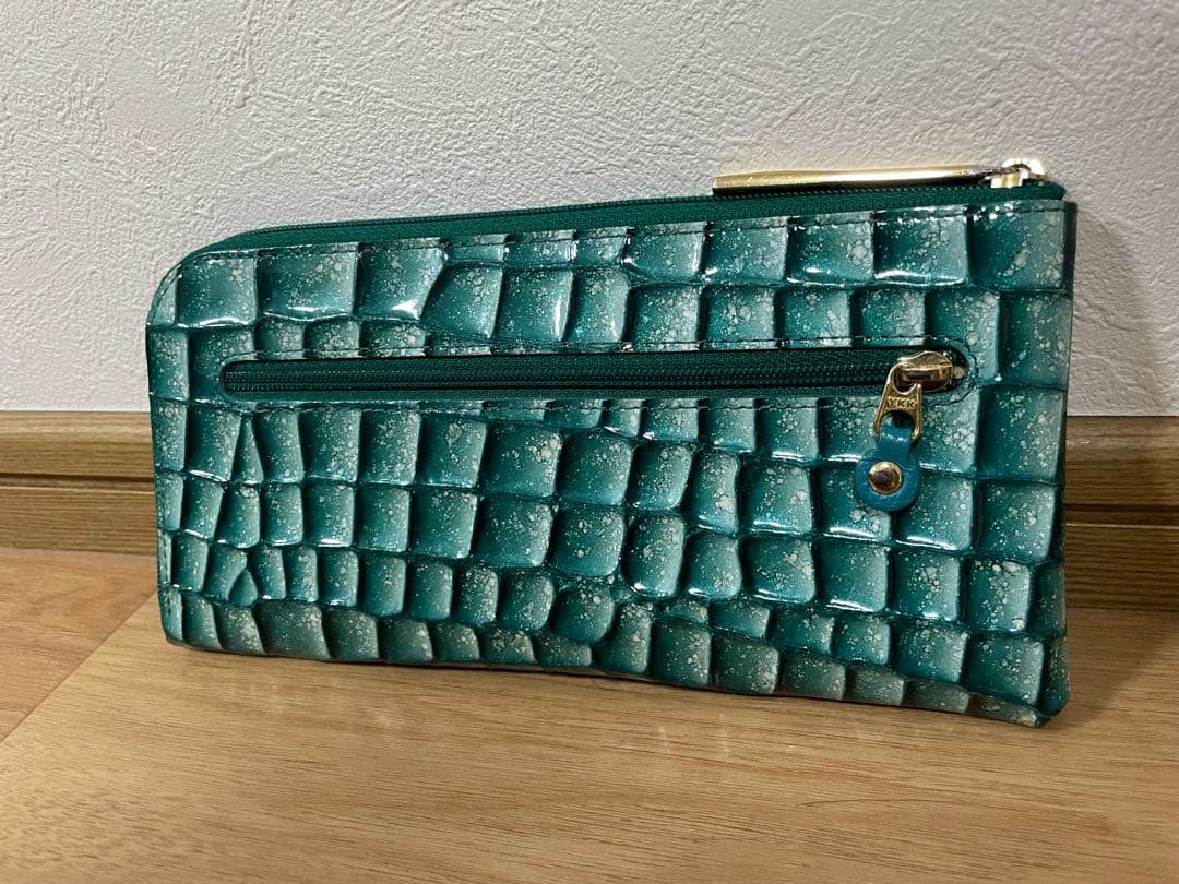 ATAO クラリティ エバーグリーン クロコダイル風　長財布