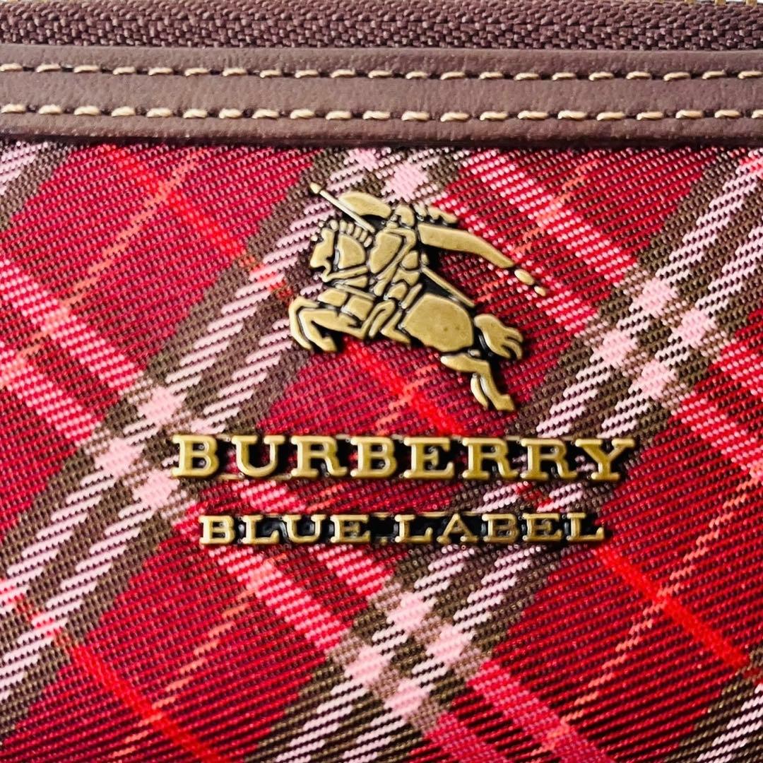 BURBERRY BLUE LABEL キーケース ノバチェック ホースロゴ