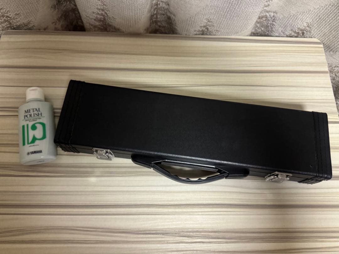 初心者向け ニッケルメッキ フルート C足部管 メタルポリッシュ付き