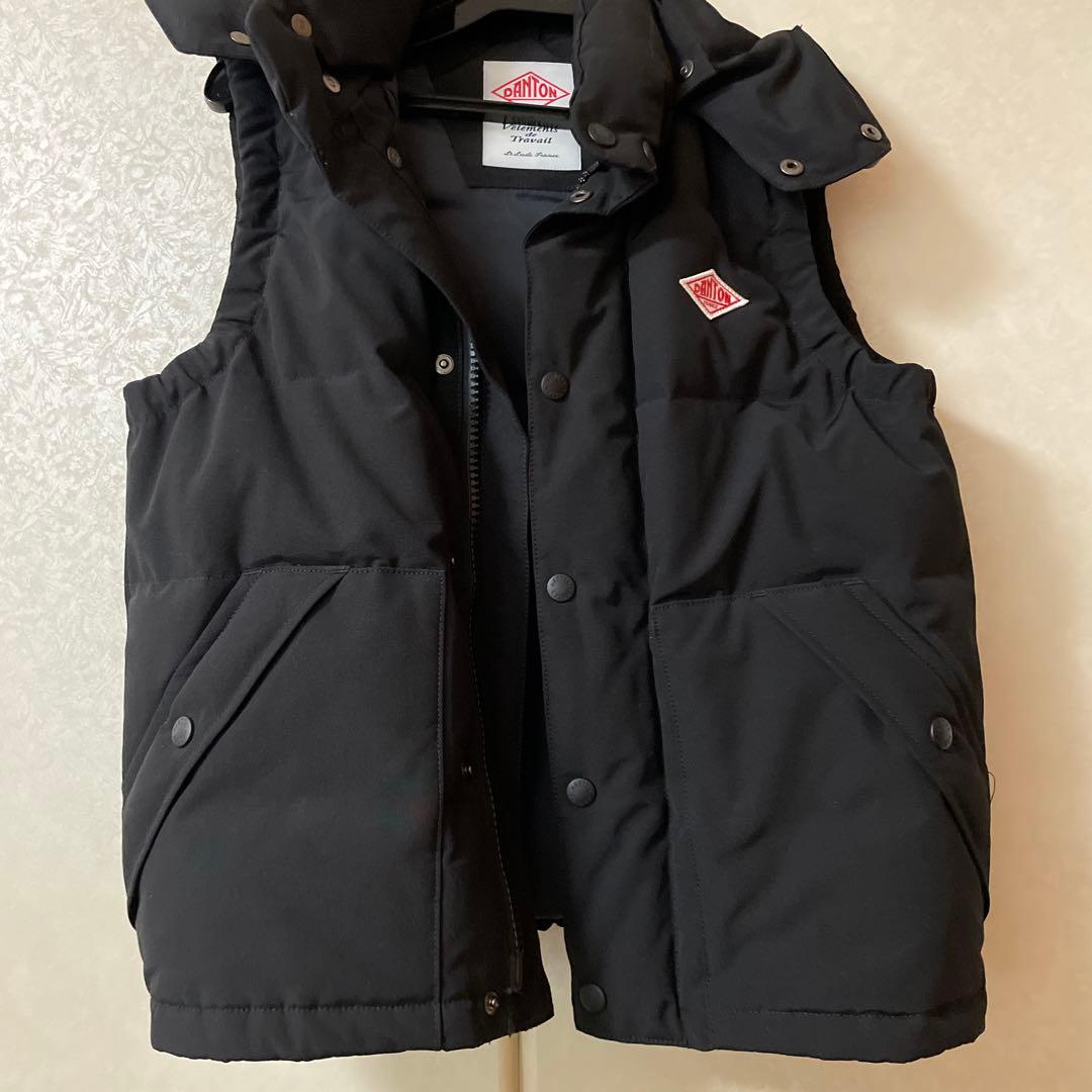 dantonダウンベスト黒Sサイズ