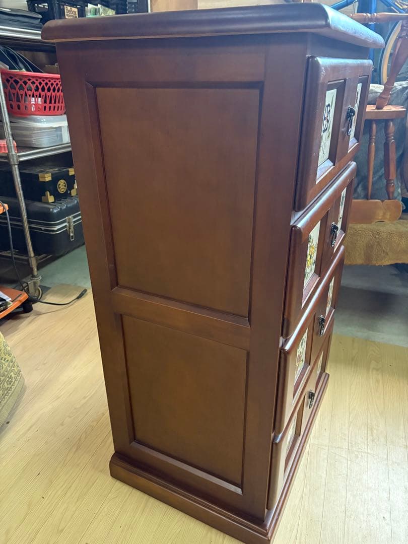 スペインバレンシア家具　タイル　カントリー　チェスト　梱包たのめる便で安心！