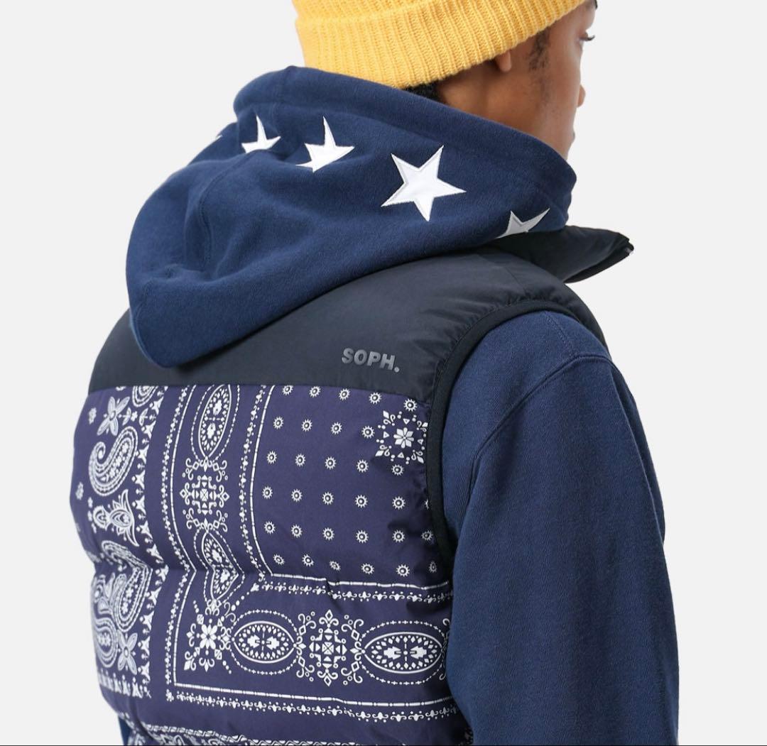 e*0様 FCRBダウンベスト ネイビー✖︎バンダナXL