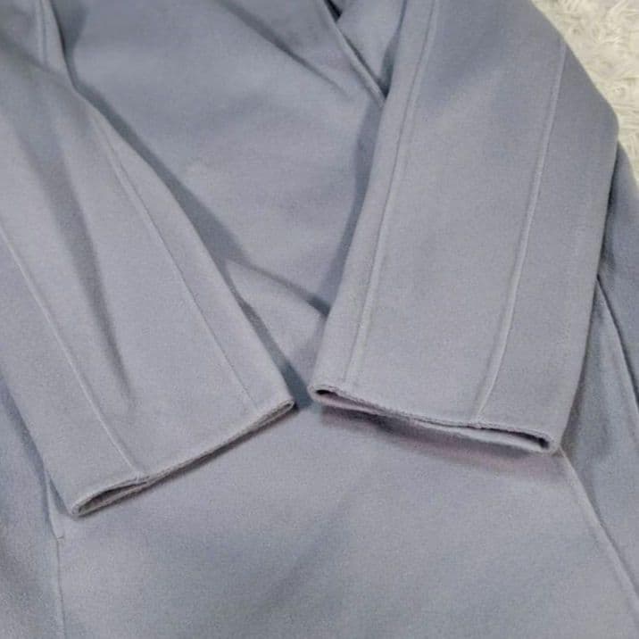 セオリーリュクス　リバーコート　ダブルフェイス　ノーカラー　カシミヤ　ウール　M