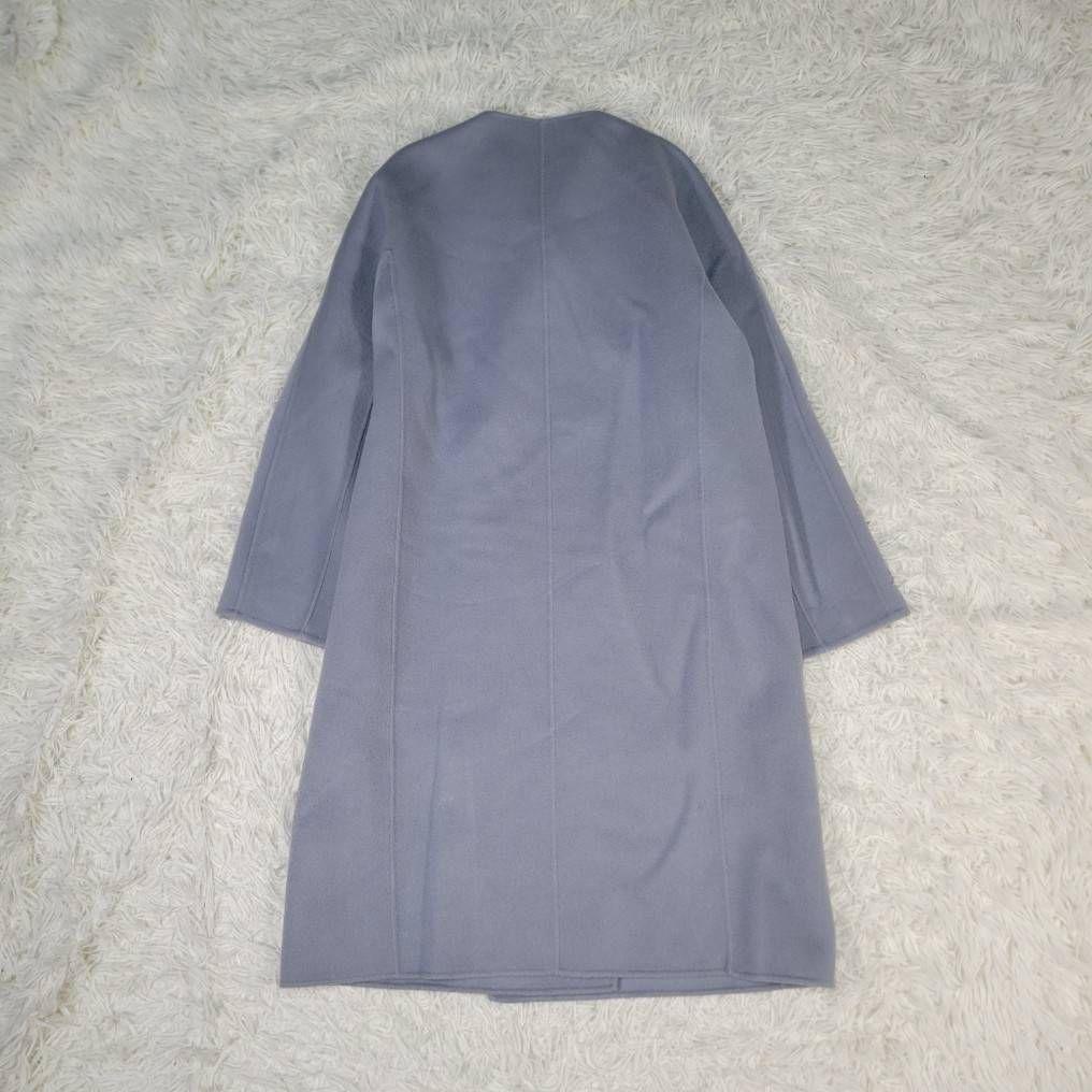 セオリーリュクス　リバーコート　ダブルフェイス　ノーカラー　カシミヤ　ウール　M