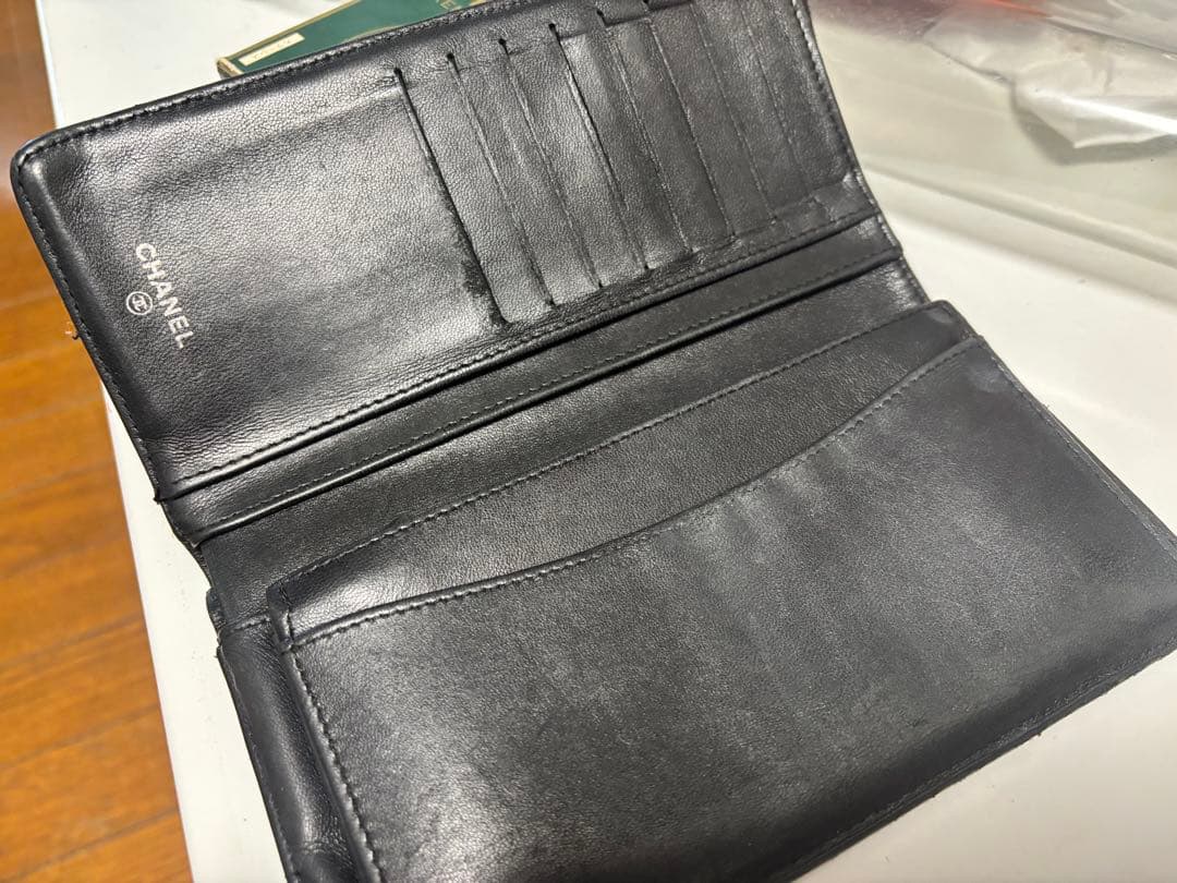 CHANEL ブラック キルティング 長財布