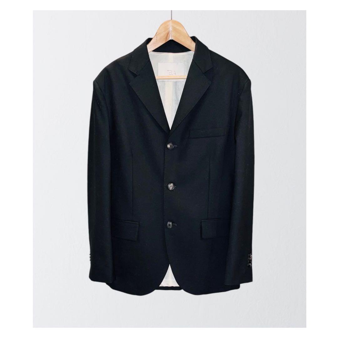 TELA イタリア製 ウール テーラード サイドベンツ ジャケット M 黒