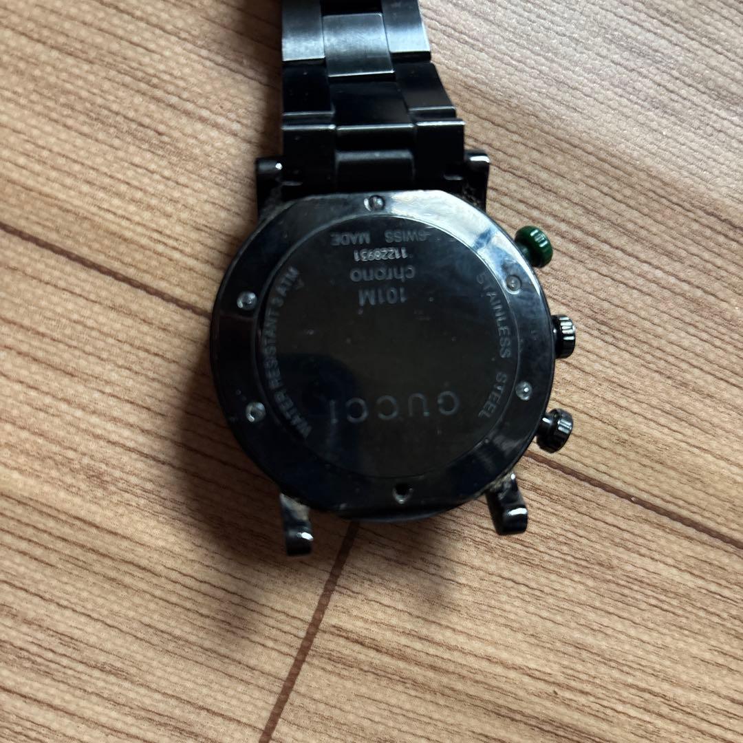 GUCCI クロノグラフ ブラック ステンレス