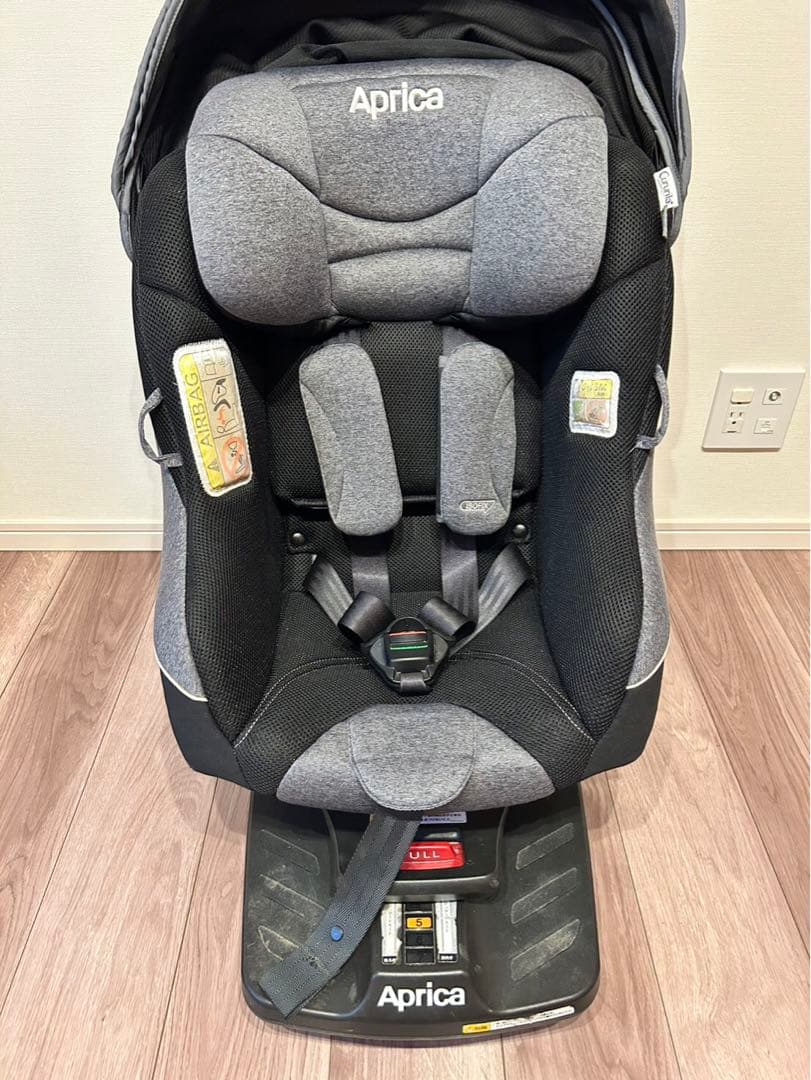 Aprica ISOFIX 回転式チャイルドシート グレー　クルリラ　プラス