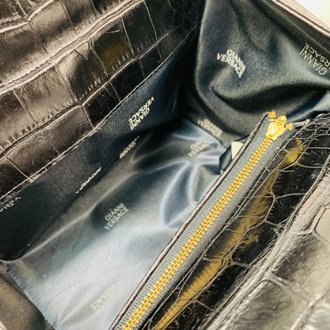 パ*ム様 ジャンニヴェルサーチ ハンドバッグ バニティバッグ サンバースト クロ