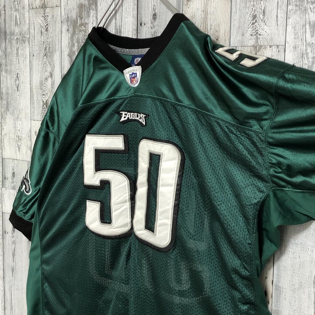 NFLイーグルス リーボック 3XL 刺繍 アメフト ゲームシャツ ユニフォーム