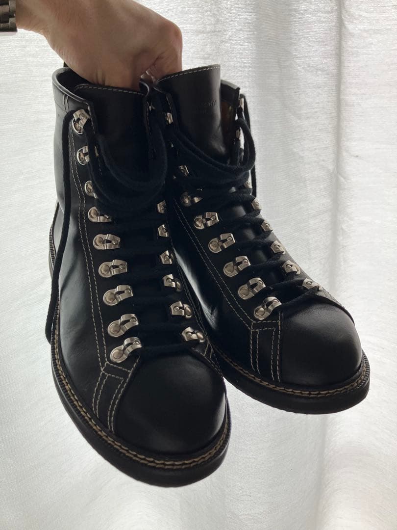 ジバンシィ GIVENCHY 黒レザーハイカットブーツ 42