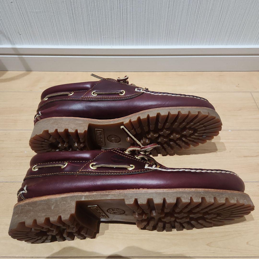 極美品　Timberland　モカシン25.5cm デッキシューズ3eye