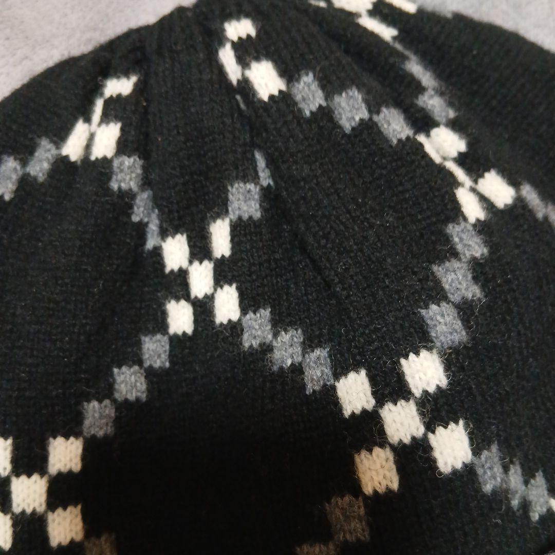 COACH アーガイルニット帽 新品タグ付き！定価25300円！