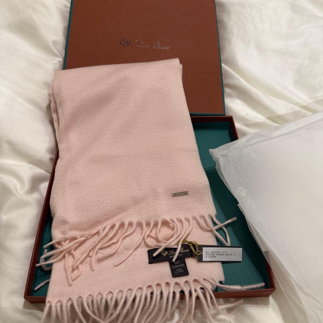 Loro Piana 100% カシミヤ ストール ピンク