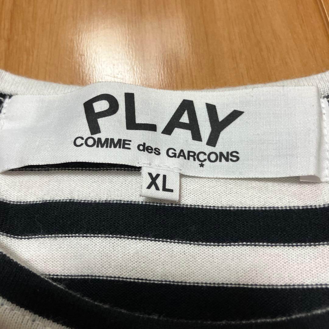 ■美品■XL■PLAY コムデギャルソン■ボーダー 長袖Tシャツ■AD2021■