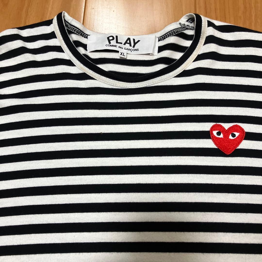 ■美品■XL■PLAY コムデギャルソン■ボーダー 長袖Tシャツ■AD2021■