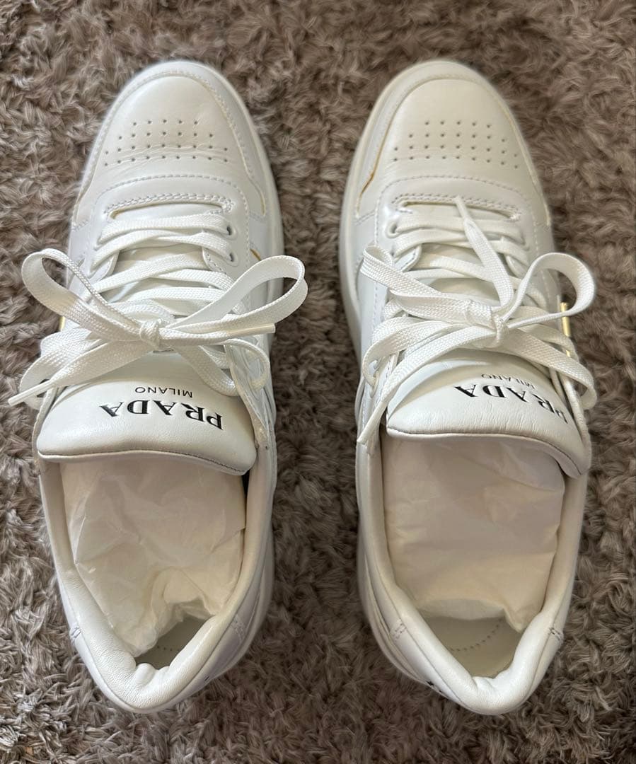 正規品PRADA ダウンタウン　ボールドレザースニーカー サイズ40