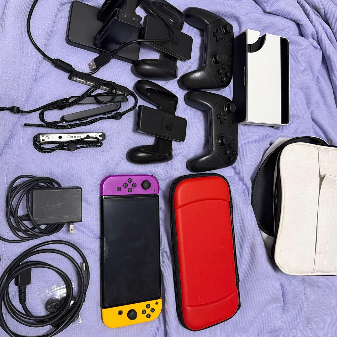 Nintendo Switch 有機EL本体 紫と黄色 Joy-Con