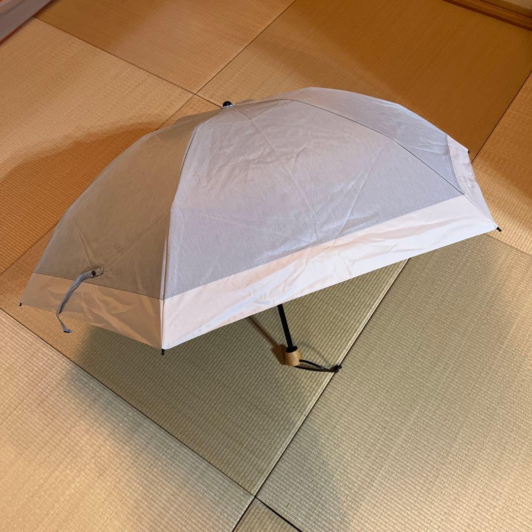 サンバリア100 ３段折りたたみ 日傘 ブルー