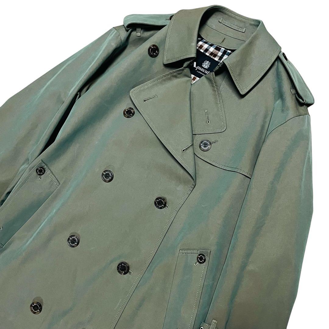 希少✨　【英国製】【玉虫】　大草直子さん着用　アクアスキュータム　トレンチコート