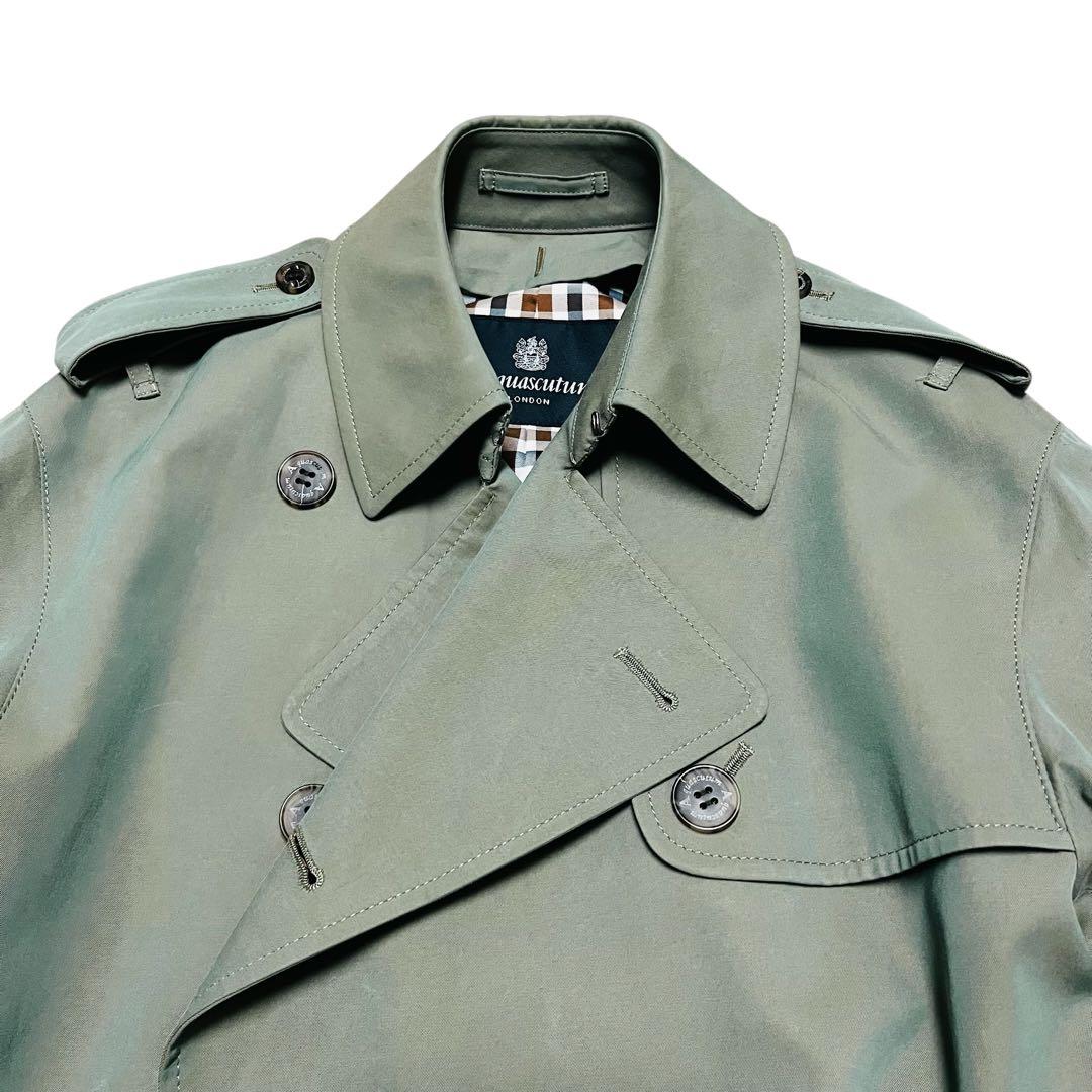 希少✨　【英国製】【玉虫】　大草直子さん着用　アクアスキュータム　トレンチコート