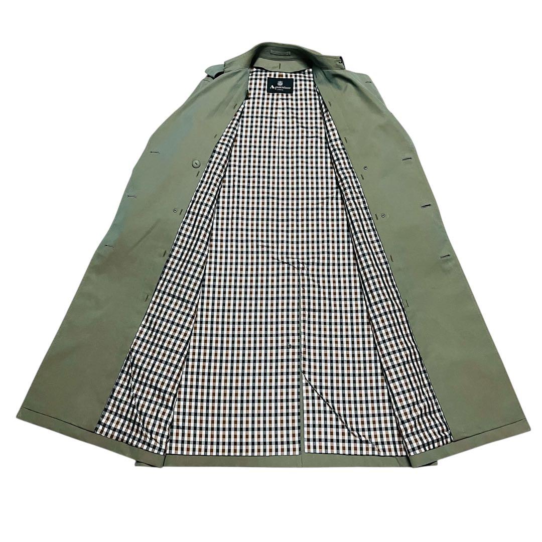 希少✨　【英国製】【玉虫】　大草直子さん着用　アクアスキュータム　トレンチコート