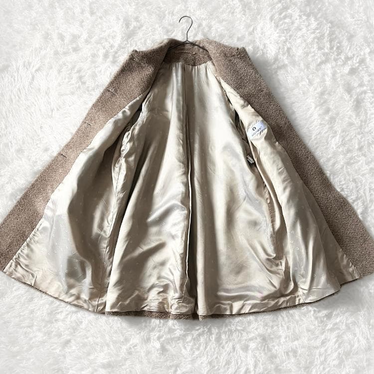 あ AIGNER アルパカ スタンドカラーロングコート