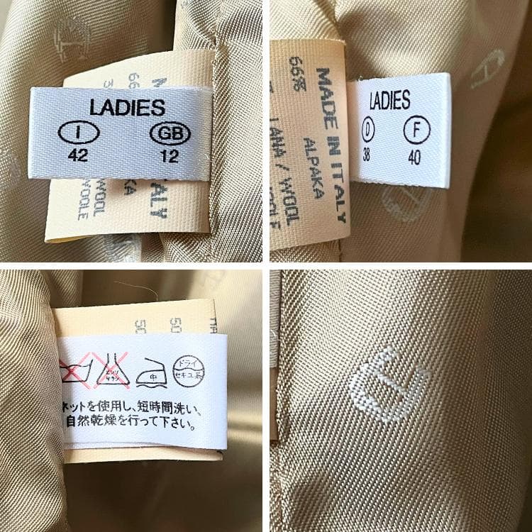 あ AIGNER アルパカ スタンドカラーロングコート