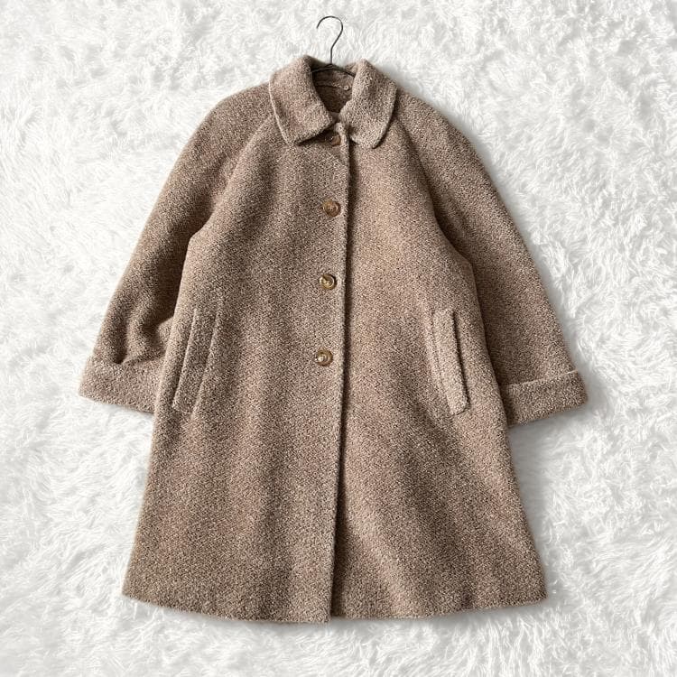 あ AIGNER アルパカ スタンドカラーロングコート