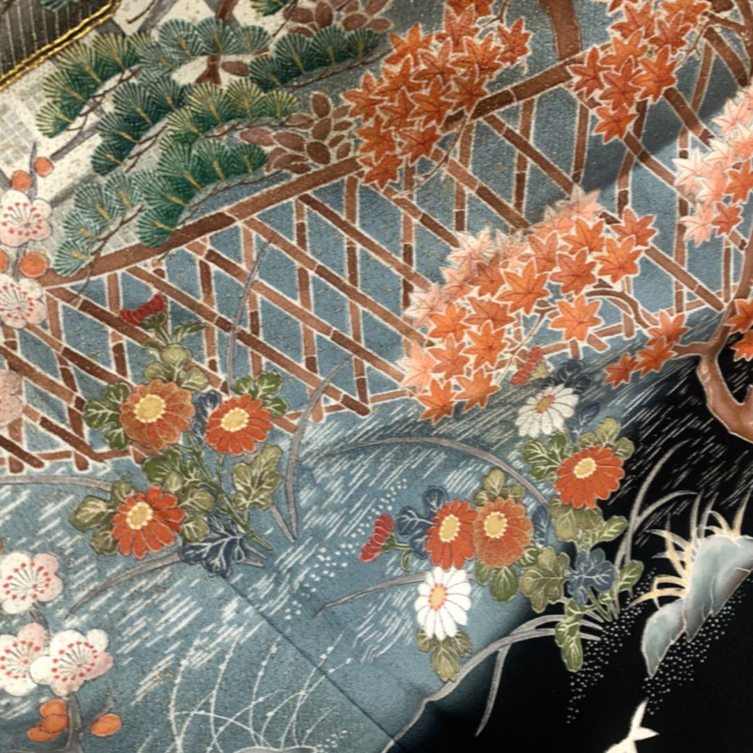 極美品　黒留袖　袋帯　￼ 4点フルセット　結婚式　比翼仕立て　礼服　作家物