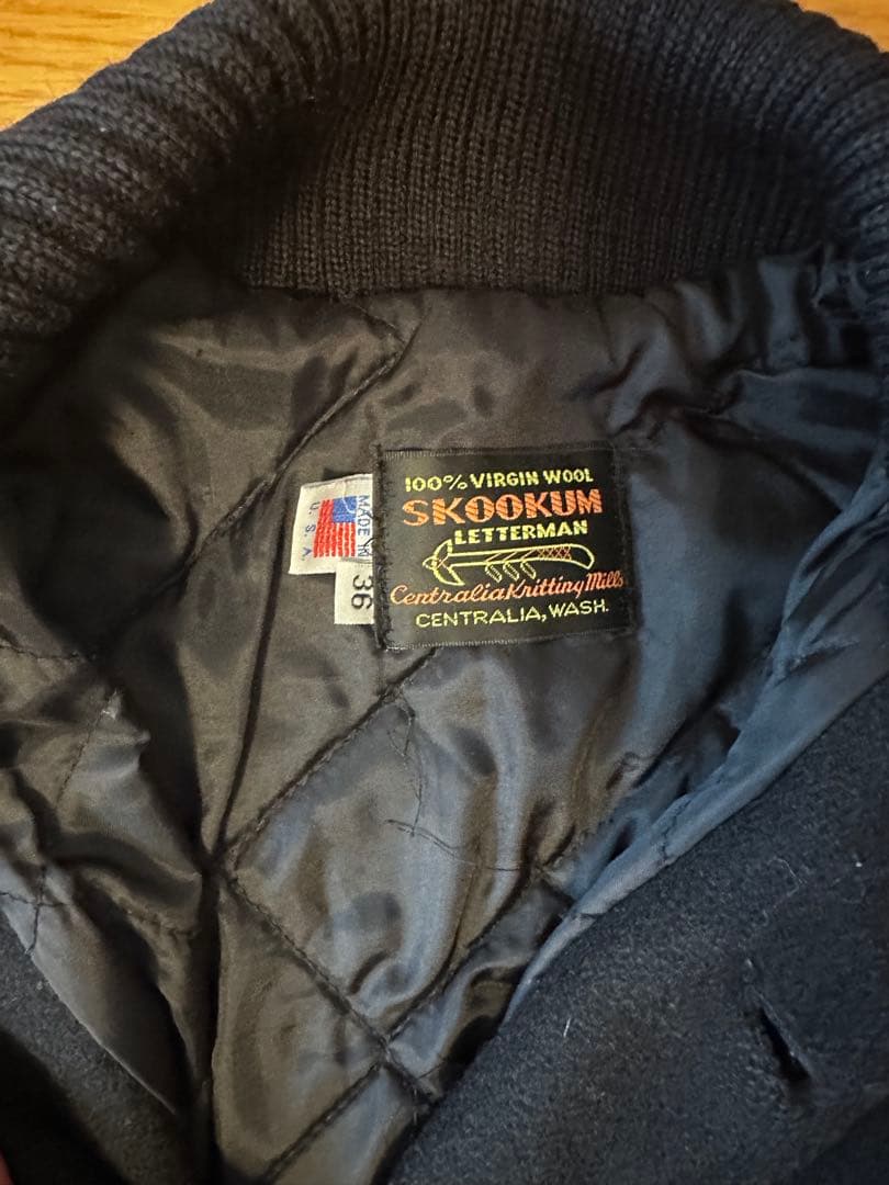 SKOOKUM ファラオコート 黒 ウール スウェード レザー