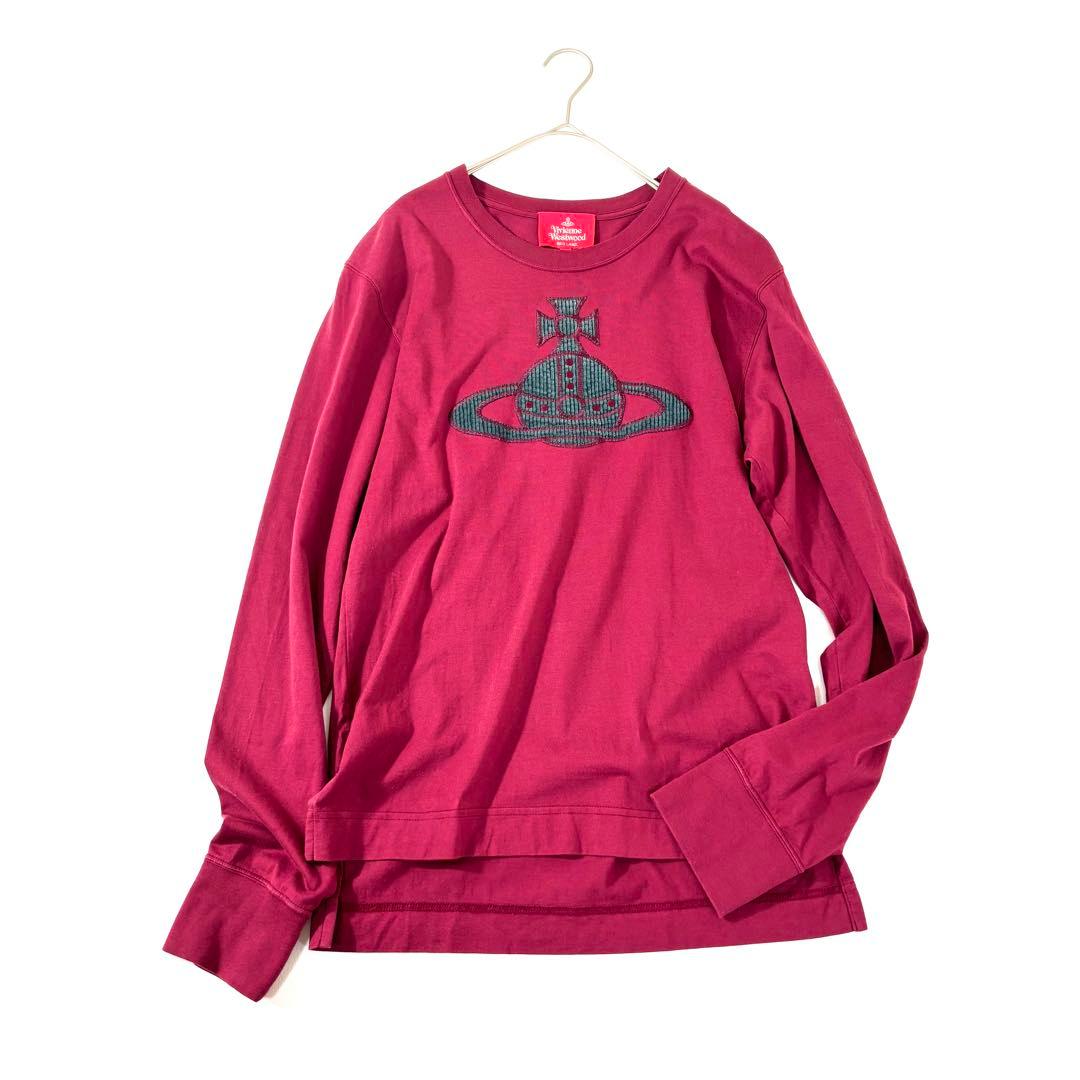831 ヴィヴィアン ロンT オーブ ロゴ刺繍 バーガンディー 長袖 サイズ2