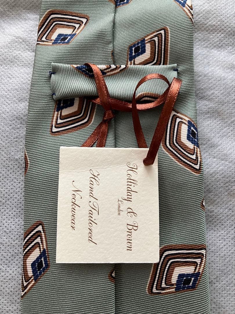 Holliday & brown シルク 小紋柄 プリント ネクタイ