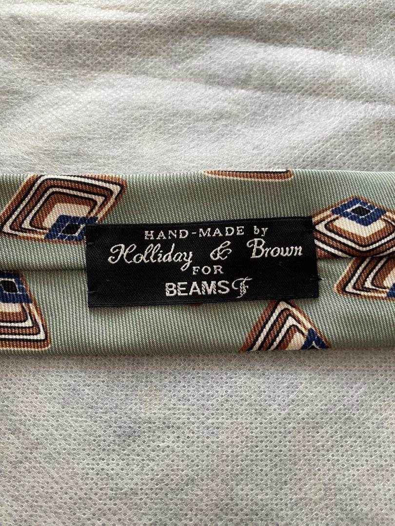 Holliday & brown シルク 小紋柄 プリント ネクタイ