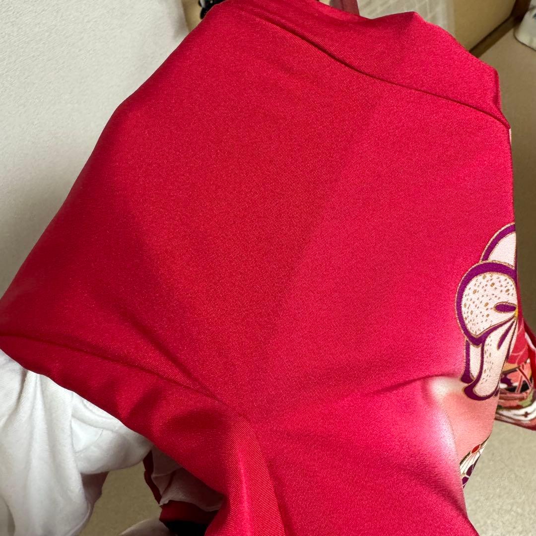 【未使用】お宮参り　女の子　赤　着物セット