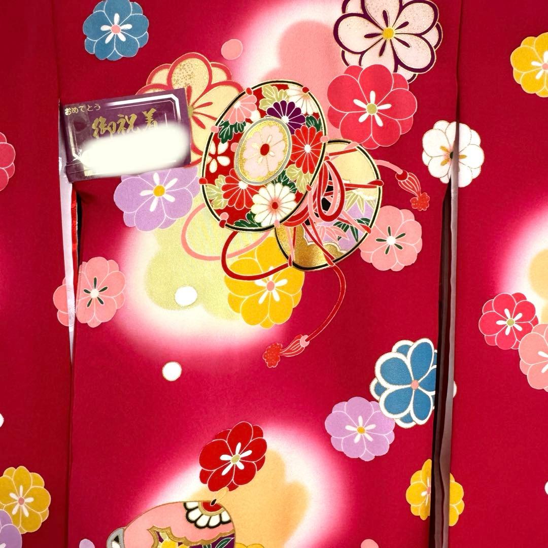 【未使用】お宮参り　女の子　赤　着物セット