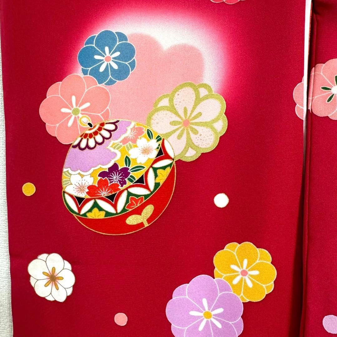 【未使用】お宮参り　女の子　赤　着物セット