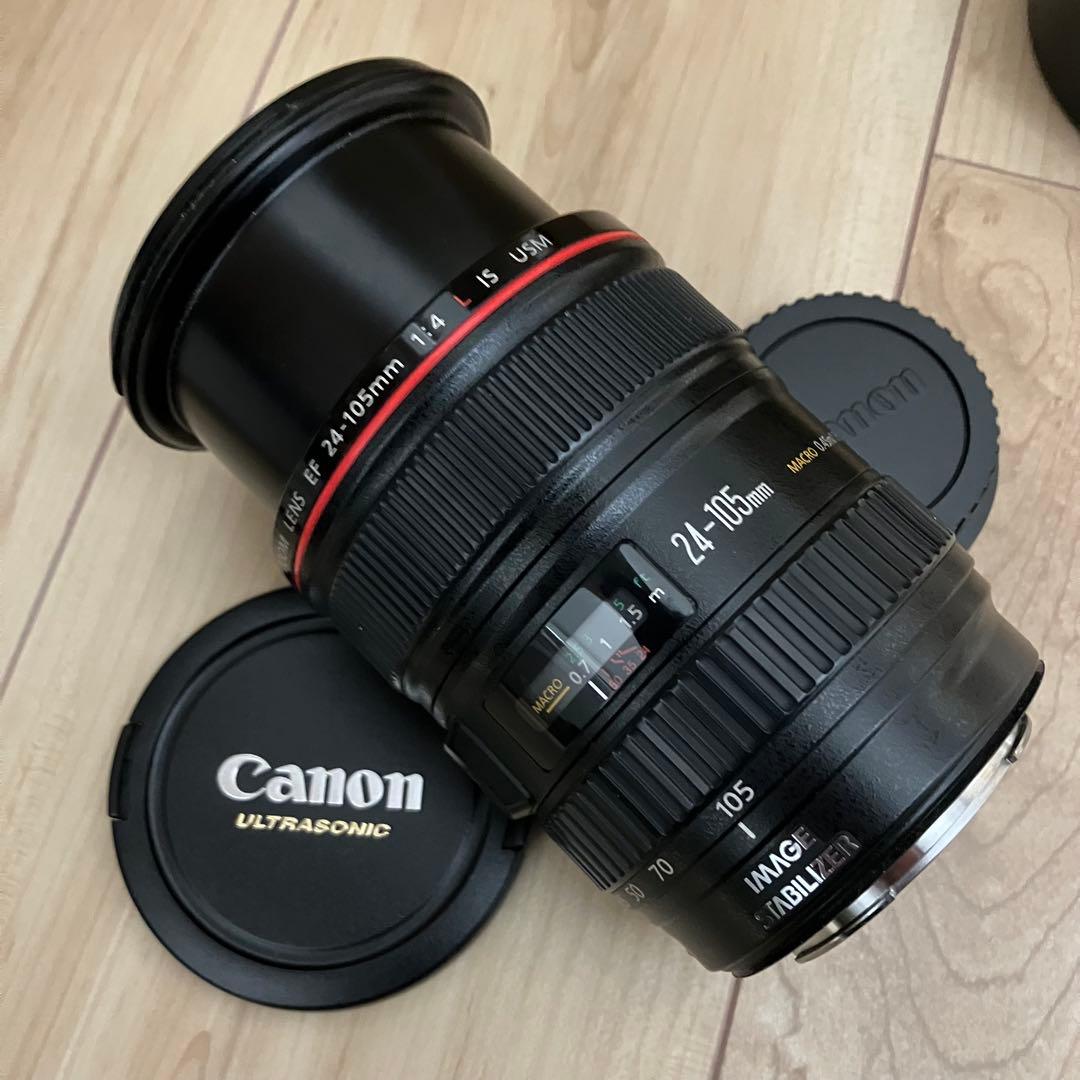 Canon EF 24-105mm f4L IS USM フード、説明付 動作品
