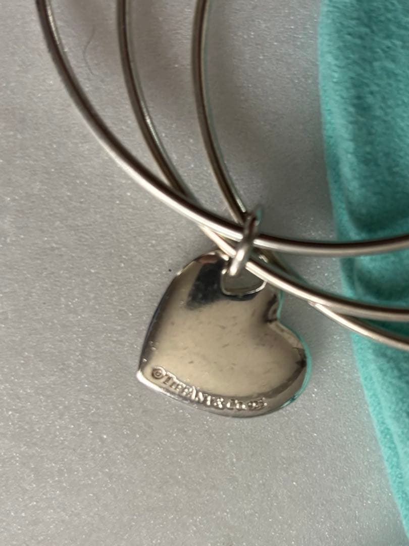 希少　ティファニー　3連ブレスレット　バングル　ハート　シルバー　vintage