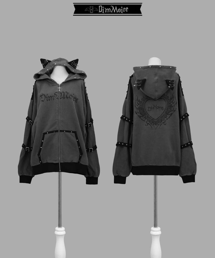 【DimMoire】 Evil Catパーカー グレー