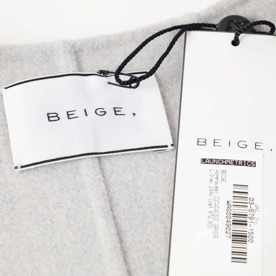 034 新品 BEIGE, ベイジ GRASSE リバーウールクロップドコート4