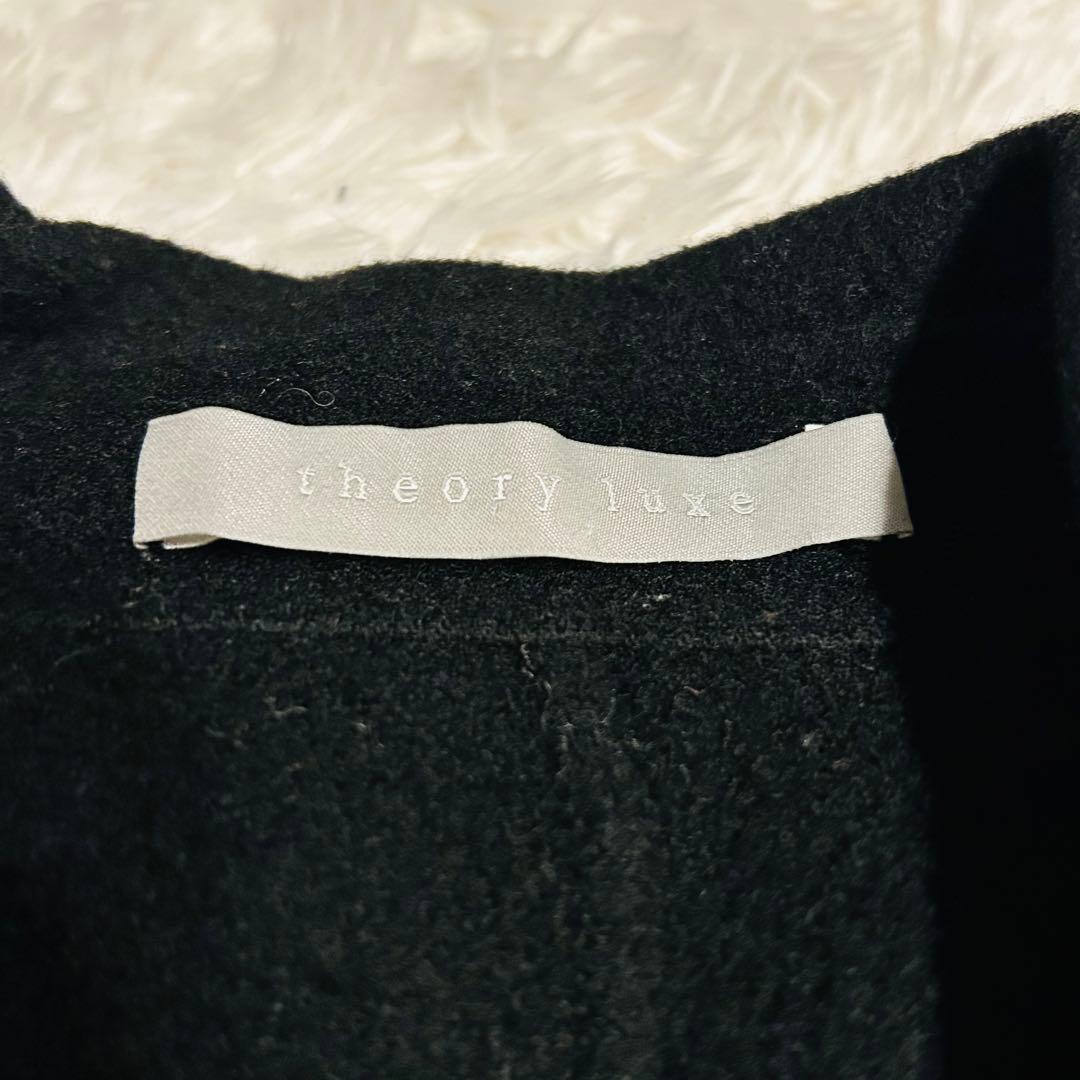 【美品】21AW セオリー カシミヤブレンド ピーコート ダブルフェイス 黒