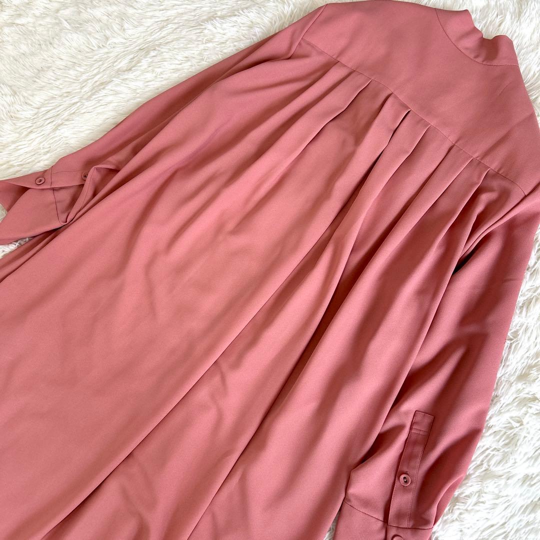 ✨美品✨定価4.6万 アドーア ボウタイシャツワンピース マキシ丈 近年